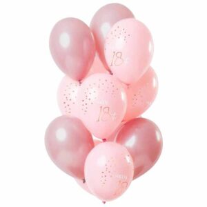 18 års Ballonger elegant rosa 33cm 12-pack 1