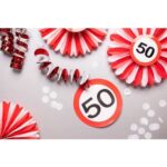 50 års Trafikskylt hängande dekoration 3-pack 3
