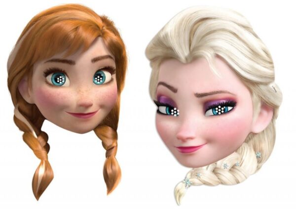 Ansiktsmasker Elsa och Anna / frozen 6-pack 1