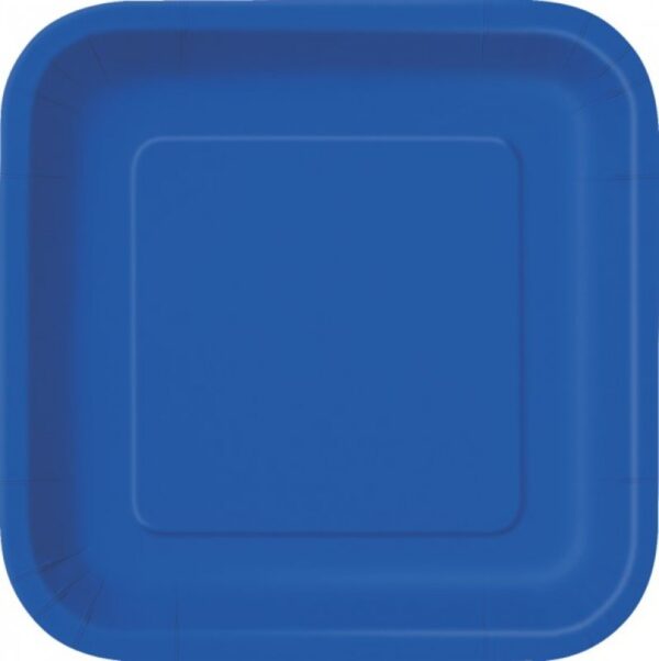 Assietter fyrkantiga blå 16-pack 1