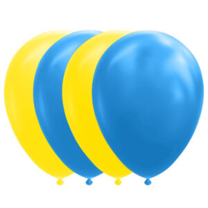 Ballonger Blå/Gul 30 cm 10-pack 1