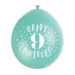 Ballonger Happy Birthday med siffra (1-10) 10