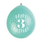 Ballonger Happy Birthday med siffra (1-10) 4