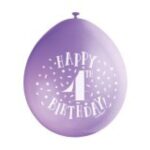 Ballonger Happy Birthday med siffra (1-10) 5