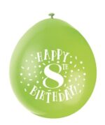 Ballonger Happy Birthday med siffra (1-10) 9