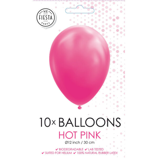 Ballonger Hot pink 30cm 10-pack 3