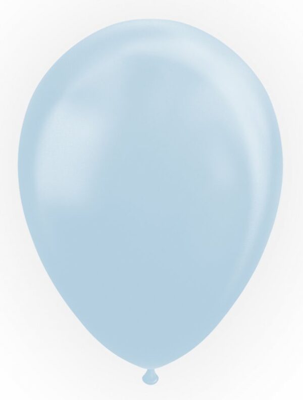 Ballonger pärlemor ljusblå 1