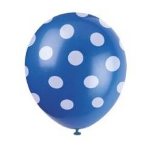 Ballonger prickiga blå 6-pack 1