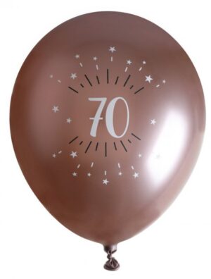 Ballonger Roséguld 70 år, 6-pack 1