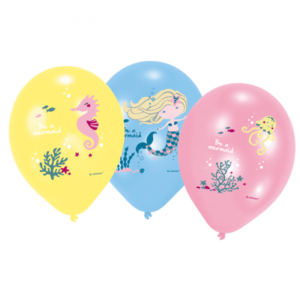 Ballonger Sjöjungfru - färgmotiv 6-pack 1