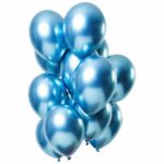Ballonger Spegeleffekt blue 33 cm 12-pack 2