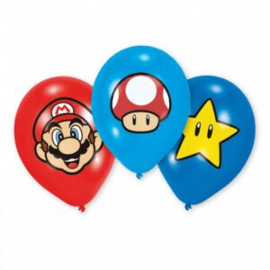 Ballonger Super Mario med färgtryck 6-pack 1