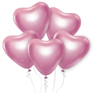 Ballongset Hjärtan Rosa 6-pack 1