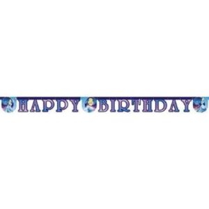 Banderoll Askungen formklippt Happy Birthday 1
