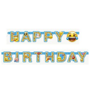Banderoll emoji formklippt Happy Birthday 182 cm 1