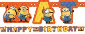Banderoll Minioner formklippt Happy Birthday 180 cm 1