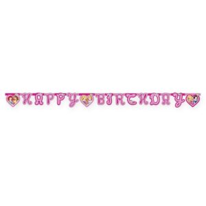 Banderoll prinsessor formklippt Happy Birthday 1