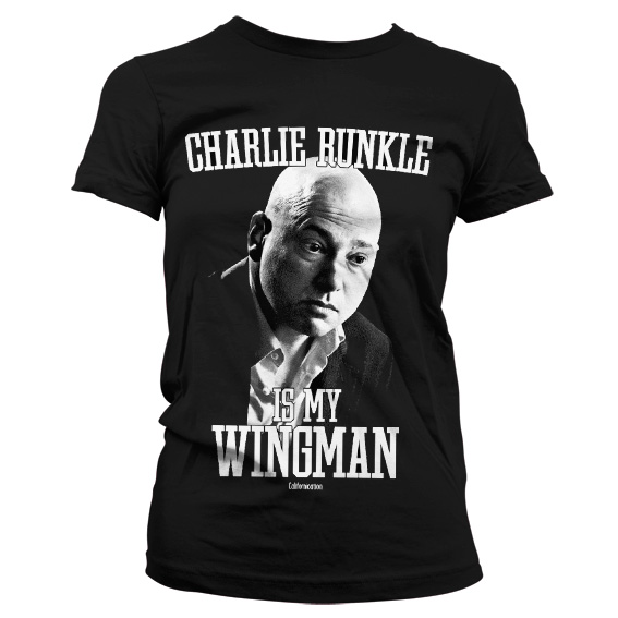 Charlie Runkle Is My Wingman Girly T-Shirt (Svart) 1