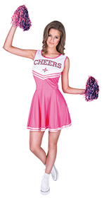 Cheerleader Rosa Maskeraddräkt 1