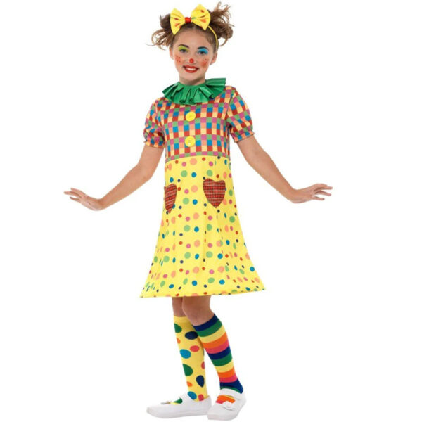 Clown Klänning Maskeraddräkt Barn 4