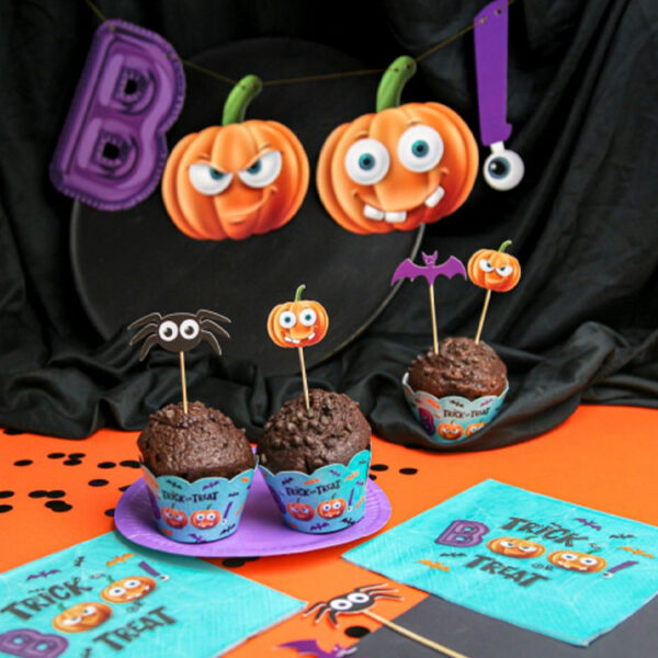 Dekorationsstickor & Muffinsformar "Boo" 6-pack 2