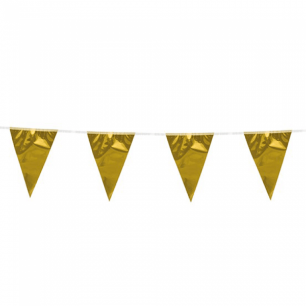 Flaggbanderoll metallic guld - flera storlekar 1