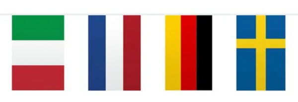 Flaggirlang Europeiska Flaggor 10 m 1