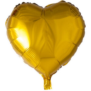 Folieballong Hjärta Guld 46 cm 1