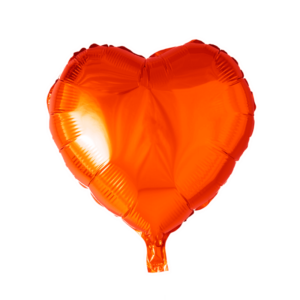 Folieballong hjärta orange - 46 cm 1