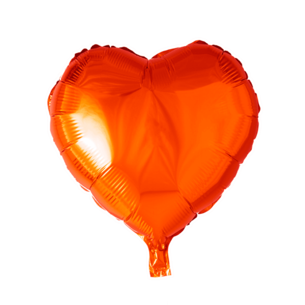 Folieballong hjärta orange - 46 cm 1