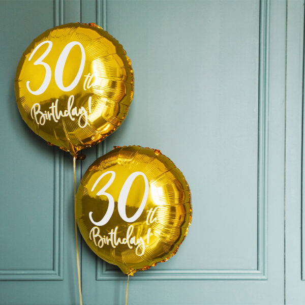 Folieballong Rund 30th Birthday 45cm 3