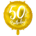 Folieballong Rund 50th Birthday 45cm 1