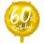 Folieballong Rund 60th Birthday 45cm 1
