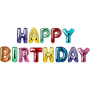 Folieballonger 'Happy Birthday' Flerfärgad 36 cm 13 st 1