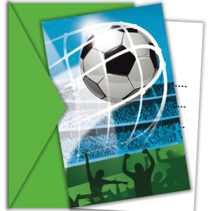 Fotboll Inbjudningskort 6-pack 1
