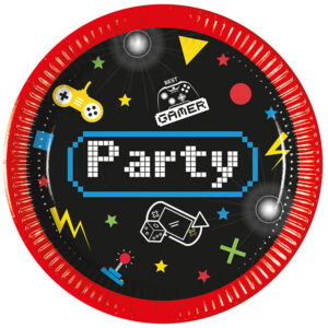 Gaming Party Pappersassietter 20 cm 8-pack 1
