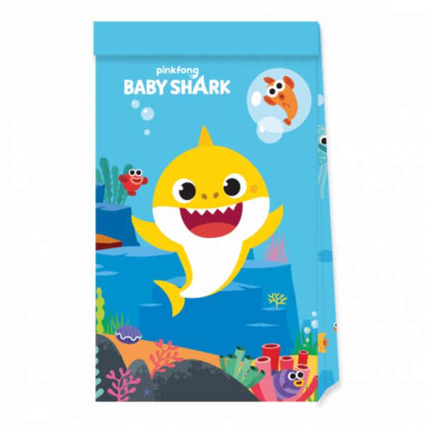 Godispåsar Baby Shark, papp 4-pack 1
