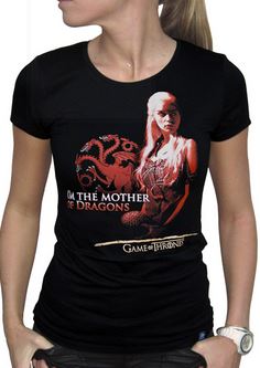 GoT Mother of Dragons Dam T-Shirt Svart 1