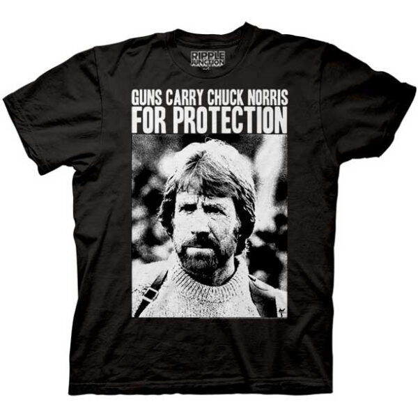 Guns Carry Chuck Norris For Protection T-Shirt 1