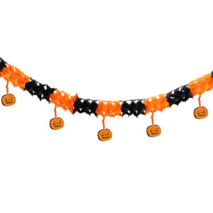 Halloween Girlang Pumpor Orange & Svart 3m 1