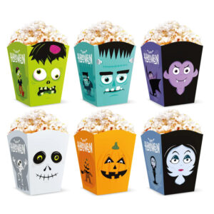 Halloween Monster Popcornbehållare 10x7,5cm 6-pack 1