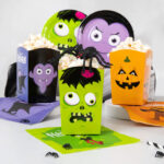 Halloween Monster Popcornbehållare 10x7,5cm 6-pack 2