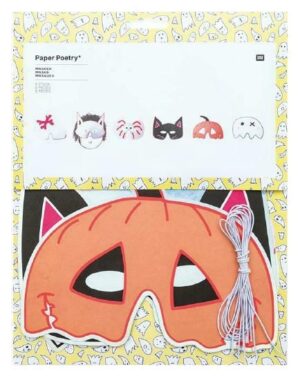 Halloweenmask i Papper 6 olika figurer 1