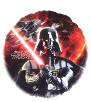 Heliumballong Star Wars rund med Darth Vader 1