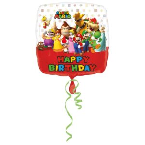 Heliumballong Super Mario fyrkantig 1