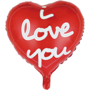 Hjärta "I Love You" Folieballong 46 cm 1