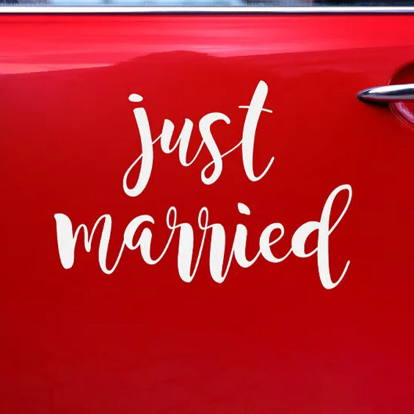 "Just Married" Bildekal 3