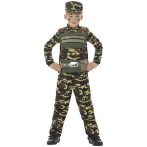 Kamouflage Militär Maskeraddräkt Barn 1