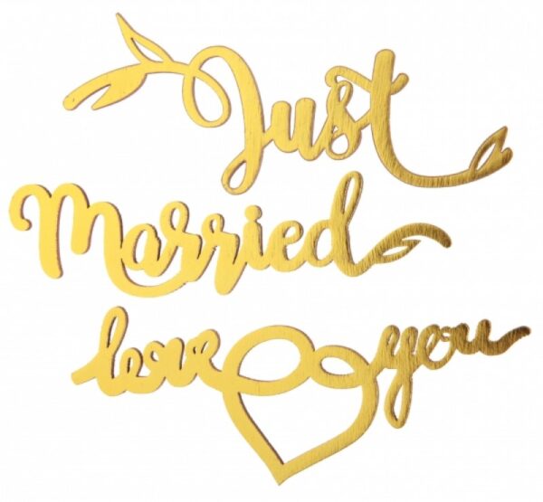 Klistermärke 3D - Just Married Love You 2