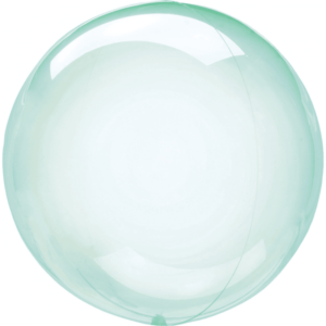 Kristallklar klotrund mindre ballong - grön 1